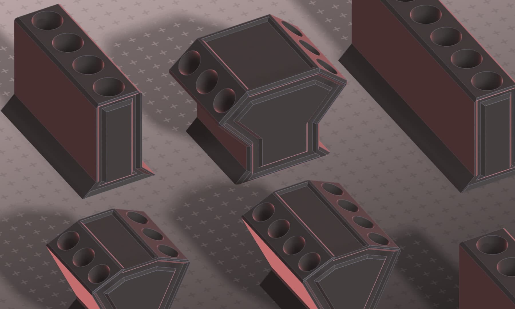 Engine renders shown in a grid